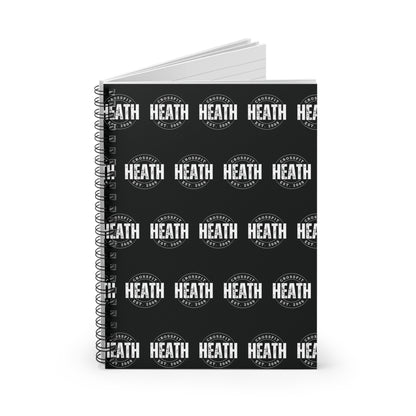 Black Spiral Notebook - Heath Logo, Perfect for Students & Professionals