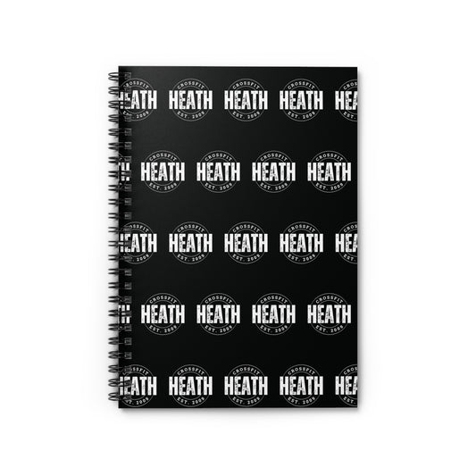Black Spiral Notebook - Heath Logo, Perfect for Students & Professionals