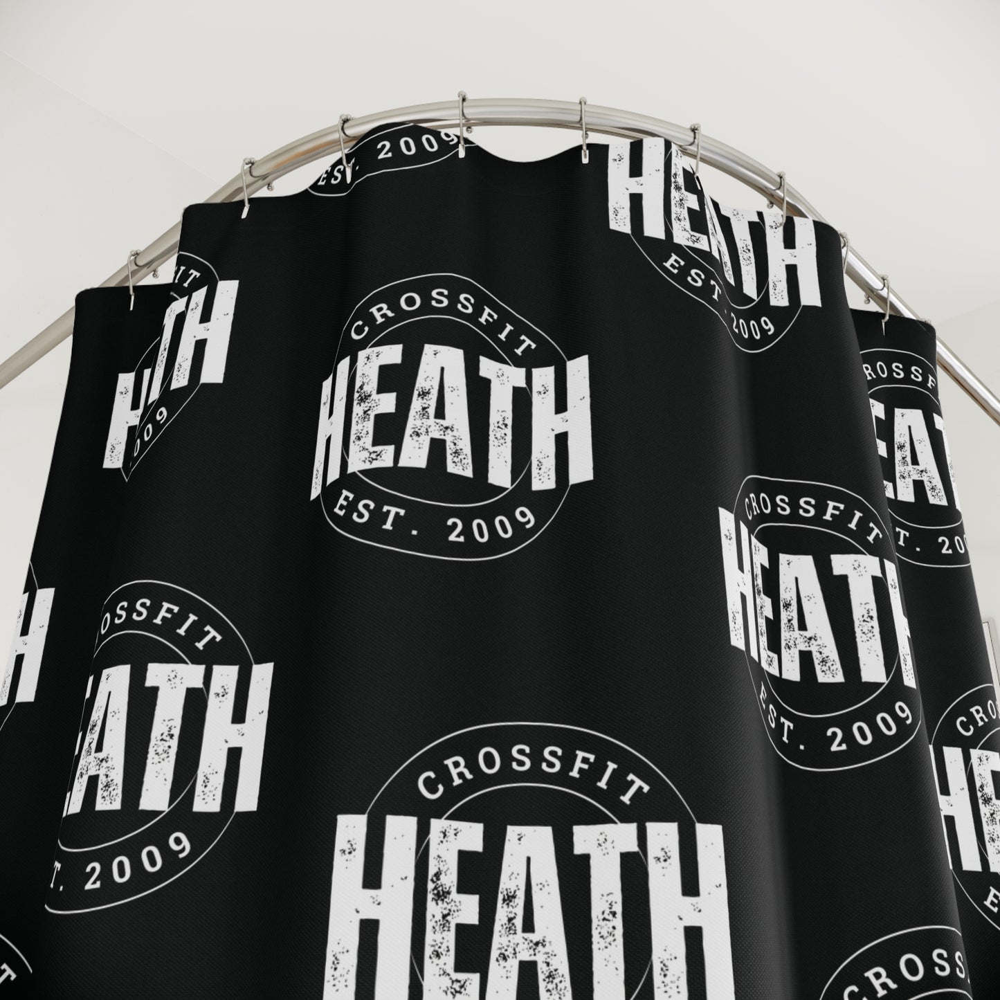 CrossFit Logo Shower Curtain - Stylish & Functional Bathroom Decor for Fitness Enthusiasts